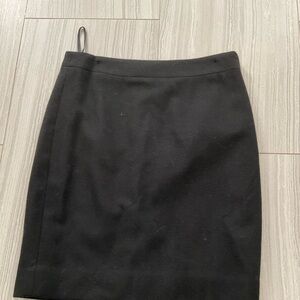 JCrew Black Felt Pencil Skirt 0P